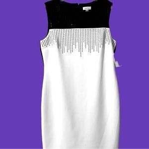 Calvin Klein sequin bicolored dress